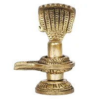 ARTVARKO Brass Shivling with Snake Shiv Lingam Statue Snake Idols of Shiva for Home Temple Puja's Decorative Diwali Vastu Gifts 3 Inch.-thumb1