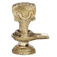 ARTVARKO Brass Shivling with Snake Shiv Lingam Statue Snake Idols of Shiva for Home Temple Puja's Decorative Diwali Vastu Gifts 3 Inch.-thumb4