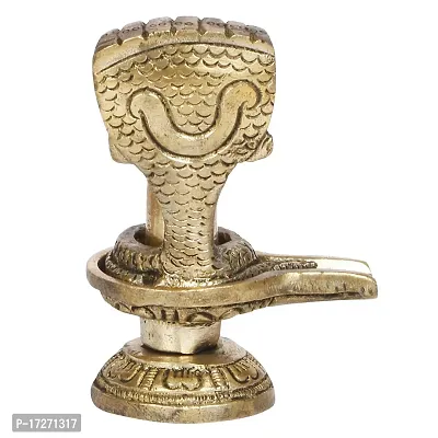 ARTVARKO Brass Shivling with Snake Shiv Lingam Statue Snake Idols of Shiva for Home Temple Puja's Decorative Diwali Vastu Gifts 3 Inch.-thumb5