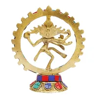 Artvarko Natraj Statue Handicraft Brass Dancing Natraja Idol Lord Shiva Dance Statue Religious Item for Pooja Room, Home D?cor and Diwali Gift Item 5 Inch-thumb4