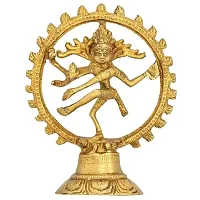 ARTVARKO Brass Metal Natraj Dancing God Shiva Idol Nataraja Dance Murti Statue for Home Office Decor Mandir Temple Gold 5 Inch D?cor Gift-thumb4