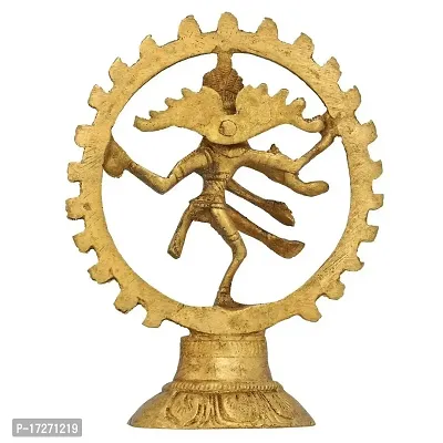 ARTVARKO Brass Metal Natraj Dancing God Shiva Idol Nataraja Dance Murti Statue for Home Office Decor Mandir Temple Gold 5 Inch D?cor Gift-thumb4