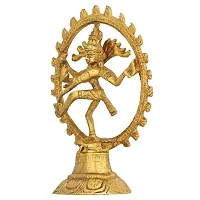 ARTVARKO Brass Metal Natraj Dancing God Shiva Idol Nataraja Dance Murti Statue for Home Office Decor Mandir Temple Gold 5 Inch D?cor Gift-thumb1