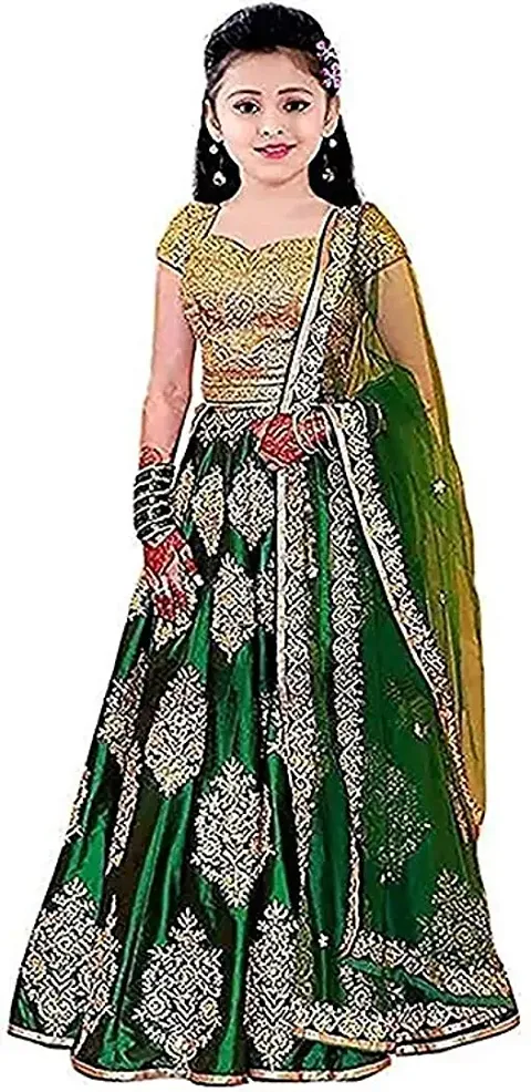 Girl's Unstitched Lehenga Choli