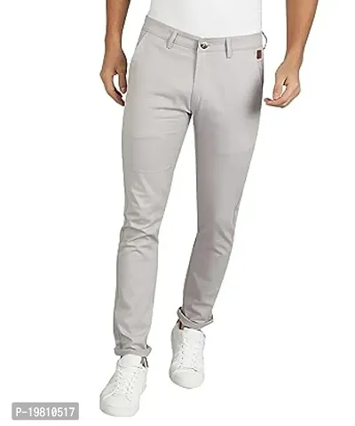 Stylish Grey Polycotton Solid Trouser For Men