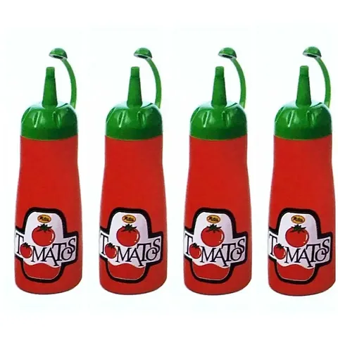 Ketchup Squeeze Bottle & Storage Glass Collection