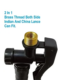 DGK Trigger Gun for Battery and Manual Sprayer Pump Clutch Trigger Brass Thread (Black)-thumb1