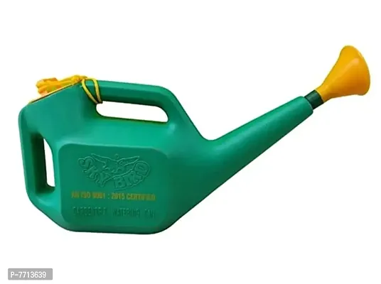 DGK 5 Litre Plastic Green Watering Can for Plants/Garden/Farm with Brass Nozal 5 LTRS-thumb0