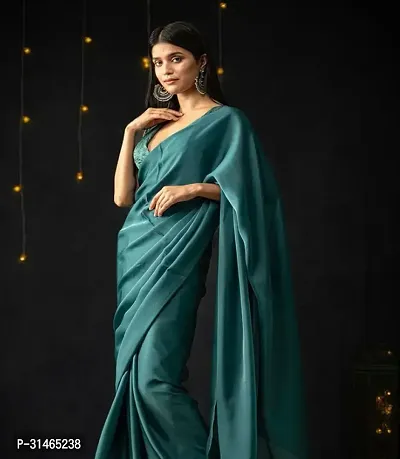 Beautiful Lycra Blend Saree Without Blouse-thumb0