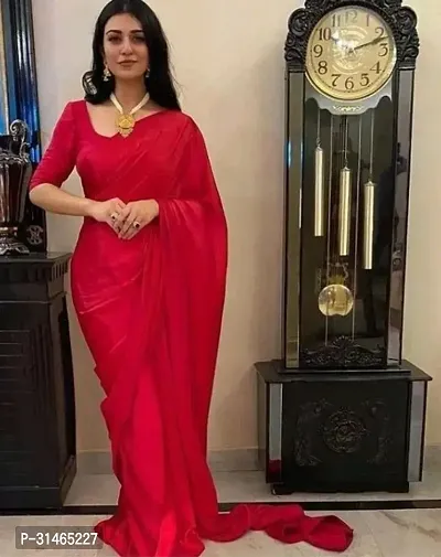 Beautiful Lycra Blend Saree Without Blouse-thumb0