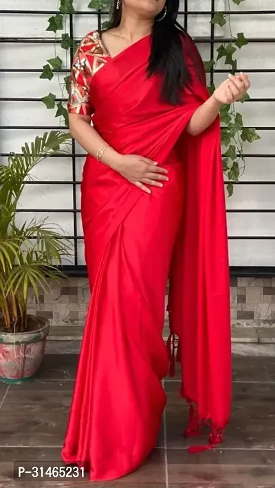 Beautiful Lycra Blend Saree Without Blouse-thumb0