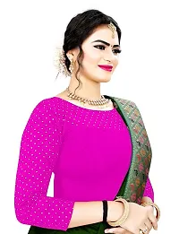 Stylish Pink Cotton Blend Stitched Blouses For Women-thumb1