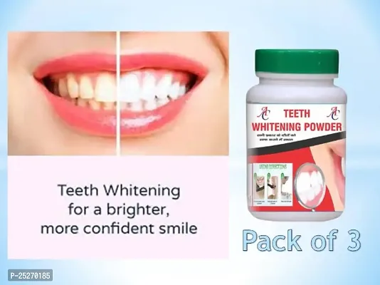 Teeth Whitening Powder 100% Natural Teeth Whitening pack of 3-thumb0