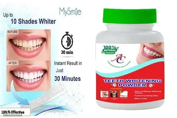 Activated Teeth Whitening Powder and Fancy Teeth Whitening foam No Side effect Best Results  (Pack of 1))