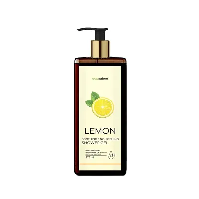 ECONATURE Body Wash Shower gel | Lemon Liquid Soap For Body Wash | Body Wash Shower gel For Moisturizing Skin 275ml