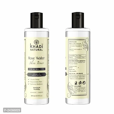 Khadi Natural Rose Water Skin Toner 210 ML - Natural Hydration and Radiance for Your Skin-thumb2