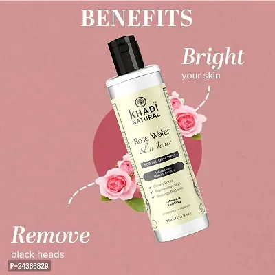 Khadi Natural Rose Water Skin Toner 210 ML - Natural Hydration and Radiance for Your Skin-thumb4