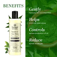 Khadi Natural Neem  Tea Tree Herbal Face Wash 210 ML - Experience Glowing Skin the Herbal Way Pack 2-thumb1