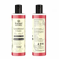 Khadi Natural Sandalwood Honey Face Wash 210ML - Nourishing and Soothing Facial Cleanser-thumb1