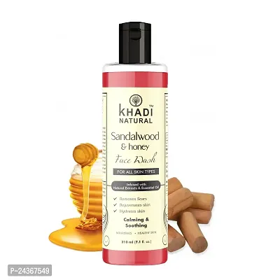 Khadi Natural Sandalwood Honey Face Wash 210ML - Nourishing and Soothing Facial Cleanser-thumb5