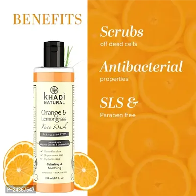 Khadi Natural Orange  Lemongrass Herbal Face Wash | Face Wash for Dry Skin | Natural Face Wash | Organic Face Wash for Healthy Skin Pack 2-thumb2