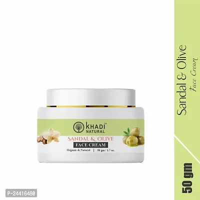 KHADI NATURAL Ayurvedic Sandal and Olive Face Nourishing Cream 50G - Deep Hydration and Radiance Boost-thumb5