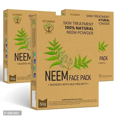 ECONBIO ROOTS 100% Natural Neem Face Pack, 50g (Pack of 3)