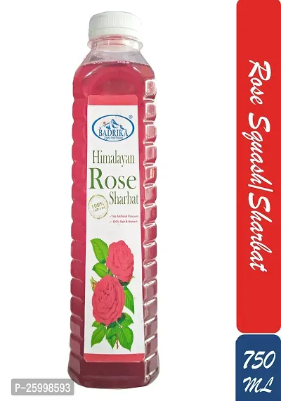 Badrika Pure Natural Himalayan Rose Squash Pack Of 4 (750 ML Each)-thumb2