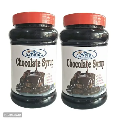 Badrika Chocolate Syrup | Perfect for Ice Cream, Desserts, Beverages Or Milkshakes Chocolate 1kg-thumb0