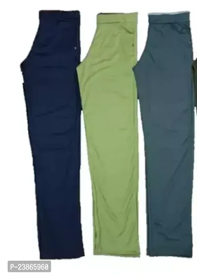 Stylish Cotton Blend Regular Track Pants For Men Pack Of 3
