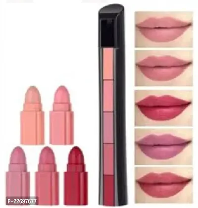 Fancy (5 In 1) Beauty Red - Nude Edition Liquid Matte Waterproof Lipstick Set-thumb0