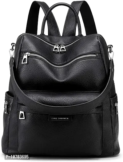 Women Stylish PU Leather Backpack-thumb0