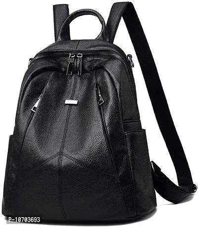 Women Stylish PU Leather Backpack-thumb0