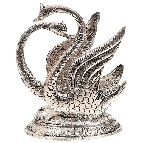 AGARWAL TRADING CORPORATION Metal Swan Napkin Holder or Duck Tissue Paper Dispenser Stand Showpiece for Dining Table ( Silver)