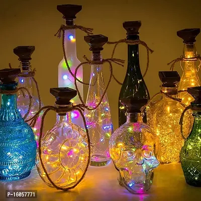 AGARWAL TRADING CORPORATION 20 LED Battery Operated Wine Bottle Fairy String Lights with Cork for Party Decoration| Colourfull String Lights for DIY (Multicolour)-thumb5