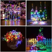 AGARWAL TRADING CORPORATION 20 LED Battery Operated Wine Bottle Fairy String Lights with Cork for Party Decoration| Colourfull String Lights for DIY (Multicolour)-thumb3