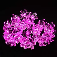Silicon Flower Curtain String Window Festival Lights Indoor Outdoor Home Decoration Series for Diwali, Christmas, Wedding,(3 Meter, PURPLE,14 Flower LED)-thumb3