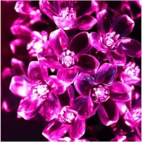 Silicon Flower Curtain String Window Festival Lights Indoor Outdoor Home Decoration Series for Diwali, Christmas, Wedding,(3 Meter, PURPLE,14 Flower LED)-thumb4