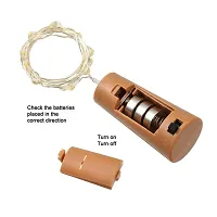 20 Led Wine Bottle Cork Copper Wire String Lights,2M Battery Operated (Warm White,Pack of 4) 2 Meters-thumb1
