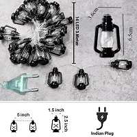 14 LED Black Lantern Fairy String Lights for Home, Diwali Festival Decor Lights, Waterproof String Fairy Rice Lights for Indoor and Outdoor Decoration Lights Plug-in (3 Meter Warm White)-thumb4