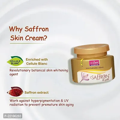 VI - JOHN Gold Saffron Fairness Cream For Uneven Skin Tone  | Chemical Free Face Radiant Glow And All Dark Spots- 50 Gm Each Pack Type of-thumb5