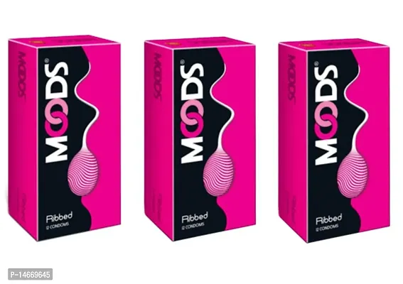 MOODS CONDOM RIBBED PACK OF 3