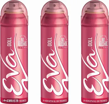 EVA Doll+Doll+Doll deo spray 150 ml(Pack of 3) Deodorant Spray - For Women  (450 ml, Pack of 3)