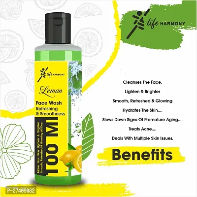 Life Harmony Lemon Face Wash 100 Ml 2 Combo For All Skin Type-thumb2