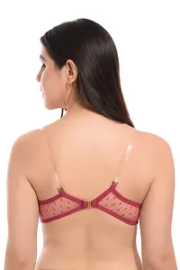 LILYSILK Light Padded Wired3/4th Coverage Sexy Mesh Fashion Bra with Detachable Strap-thumb1