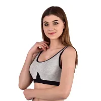 LilySilk Women's Padded Sports Bra with Removable Pads/Detachable Pads/Gym Active Bra-thumb2