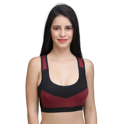 LilySilk Women's Removable/Padded/Detachable Sports Bra for Gym, Running, Yoga, Sports, Dance, Active (Mesh Sports Bra)