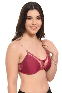 LILYSILK Light Padded Wired3/4th Coverage Sexy Mesh Fashion Bra with Detachable Strap-thumb2