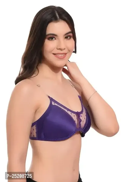 LILYSILK Light Padded Wired3/4th Coverage Sexy Mesh Fashion Bra with Detachable Strap