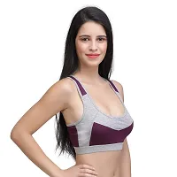 LilySilk Women's Removable/Padded/Detachable Sports Bra for Gym, Running, Yoga, Sports, Dance, Active (Mesh Sports Bra)-thumb2